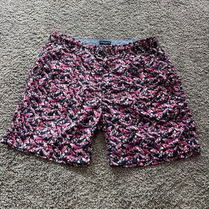 Peter Millar Koi Fish Pond All Over Print Swim Trunks Bathing Suit Men’s XL Pink
